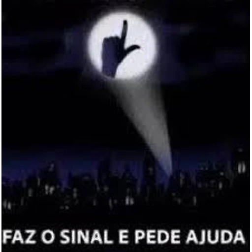 Figurinha: Faz o sinal e pede ajuda