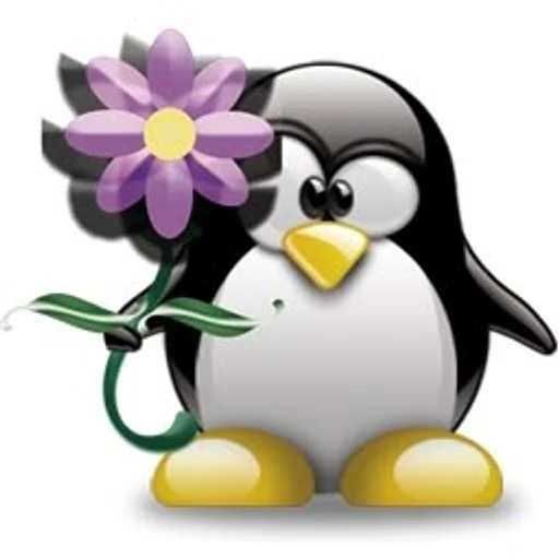 Figurinha: Pingu com Flor