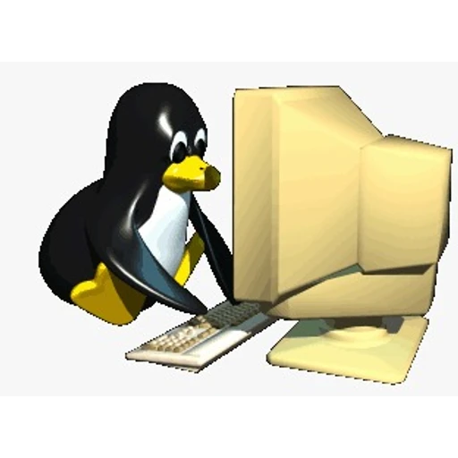Figurinha: Pingu no Computador