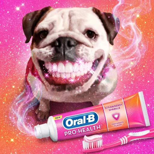 Figurinha: Oral-B Bulldog Sorridente