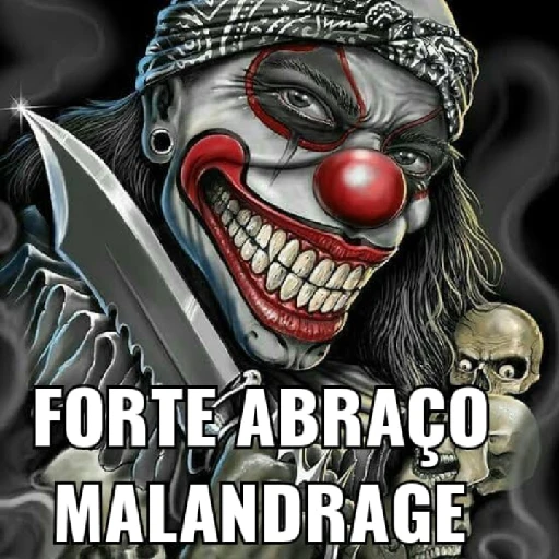 Figurinha: Forte abraço malandragem
