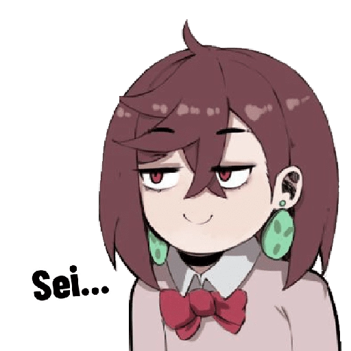 Figurinha: A personagem diz 'Sei...'