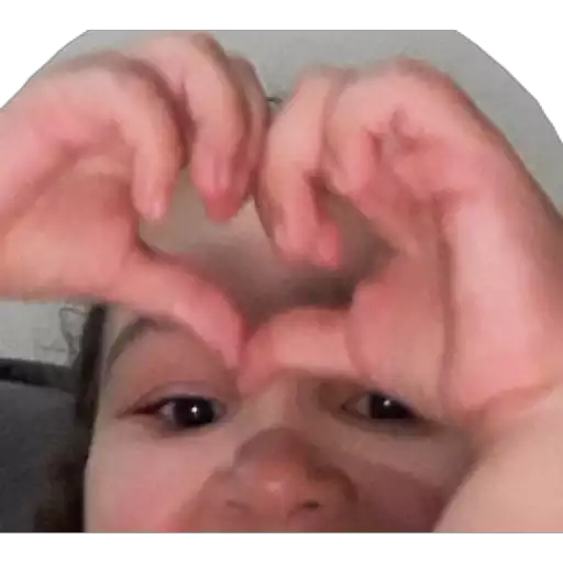 Figurinha: Coração com as mãos