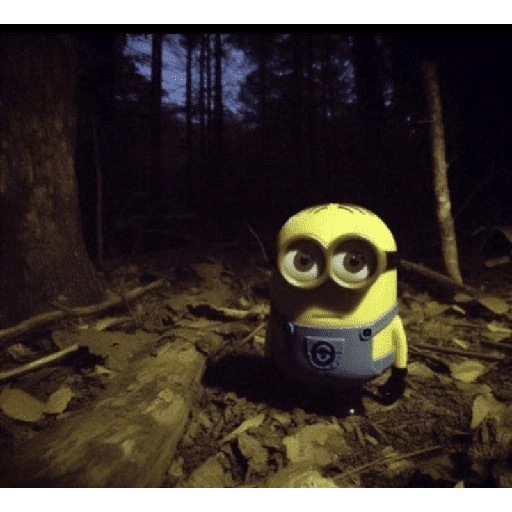 Figurinha: Minion perdido na floresta