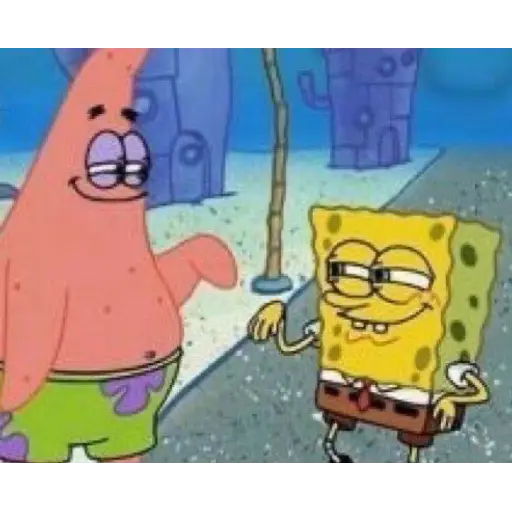 Figurinha: Bob Esponja e Patrick de ressaca