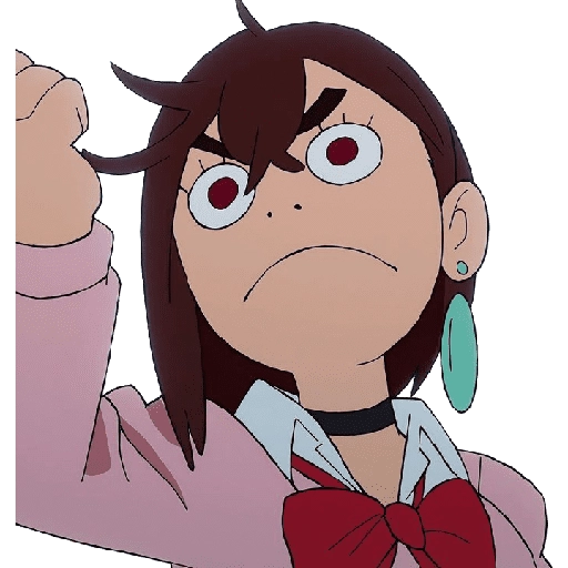 Figurinha: Garota anime irritada