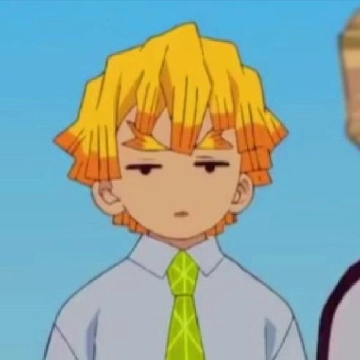 Figurinha: Zenitsu com cara de tédio
