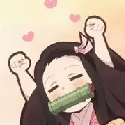 Figurinha: Nezuko Feliz Dançando