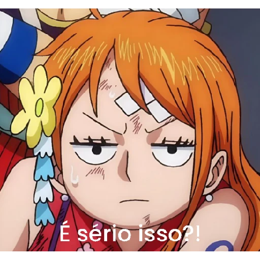 Figurinha: Nami de One Piece "É sério isso?"