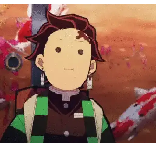 Figurinha: Tanjiro Confuso