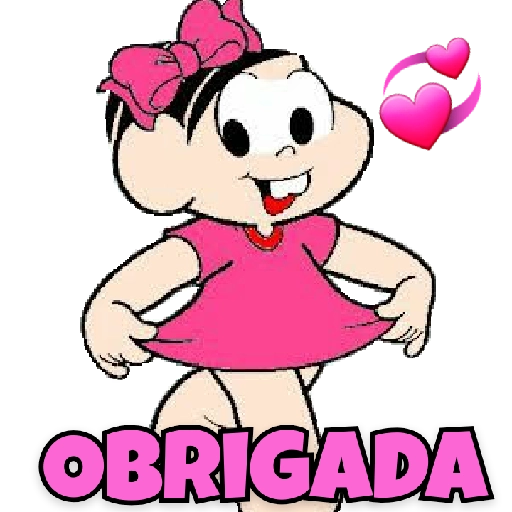 Figurinha: Turma da Mônica - Obrigada com corações