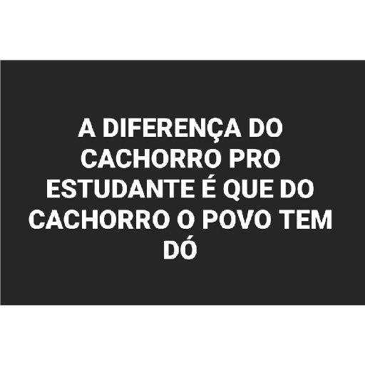 Figurinha: Diferença do cachorro pro estudante