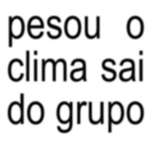 Figurinha: Pesou o clima