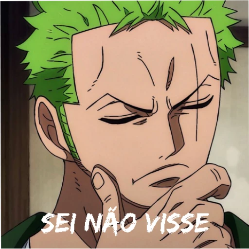 Figurinha: Zoro pensativo