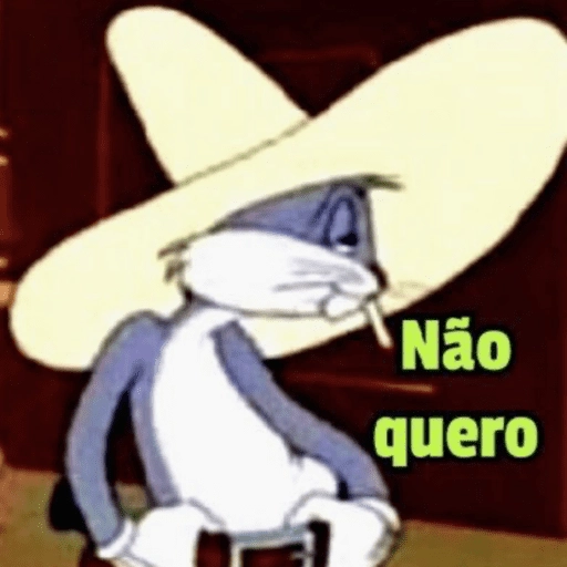 Figurinha: Pernalonga não quero