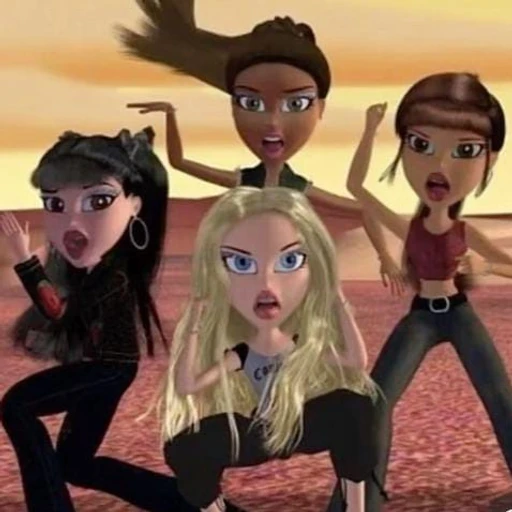 Figurinha: Bratz comemorando