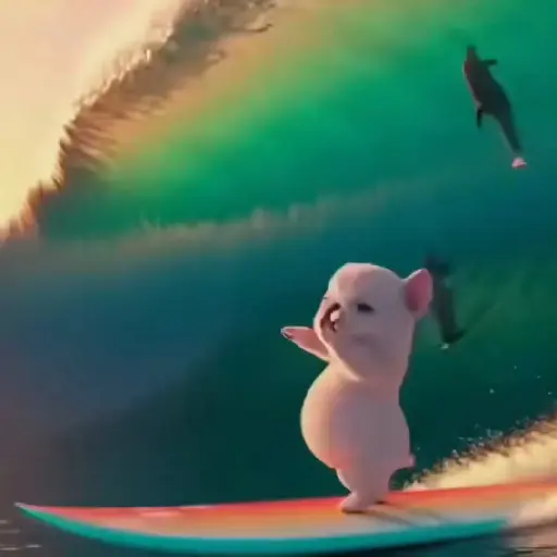 Figurinha: Cachorrinho surfista