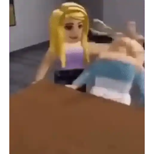 Figurinha: Roblox Girl Abraçando