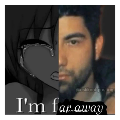 Figurinha: Anime Chorando e Homem