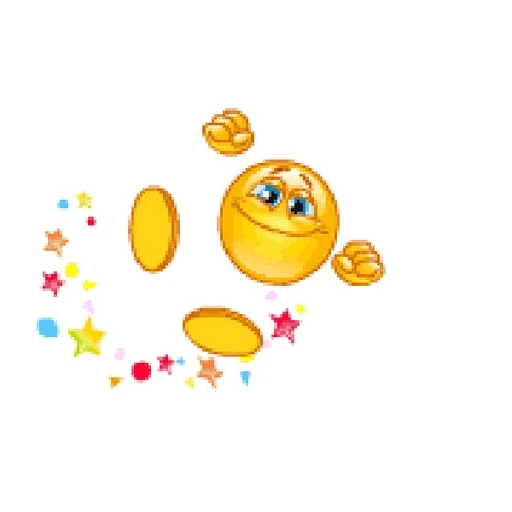 Figurinha: Emoji comemorando com confetes