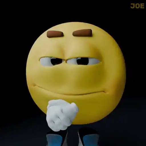 Figurinha: Emoji pensativo com glitch