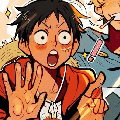 Figurinha: Luffy e Sabo