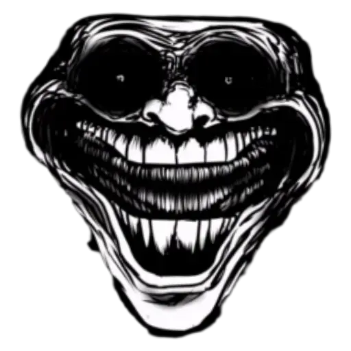 Figurinha: Trollface Assustador