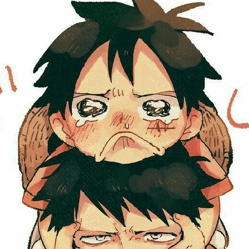 Figurinha: Luffy chorando