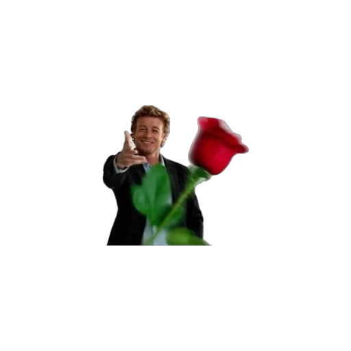 Sticker: Patrick Jane con una rosa