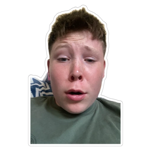 Sticker: Joven sorprendido