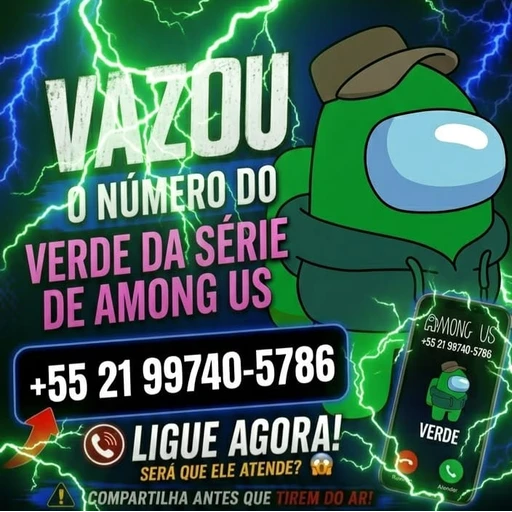 Figurinha: Número do Verde Among Us