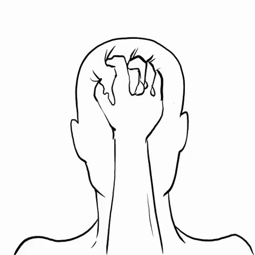 Sticker: Hand on Head