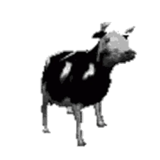 Figurinha: Vaca em estilo pixel art