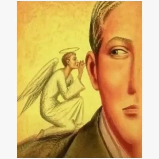 Sticker: Angel whispering