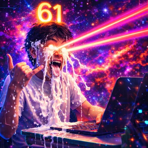 Figurinha: Gamer 61 com laser nos olhos