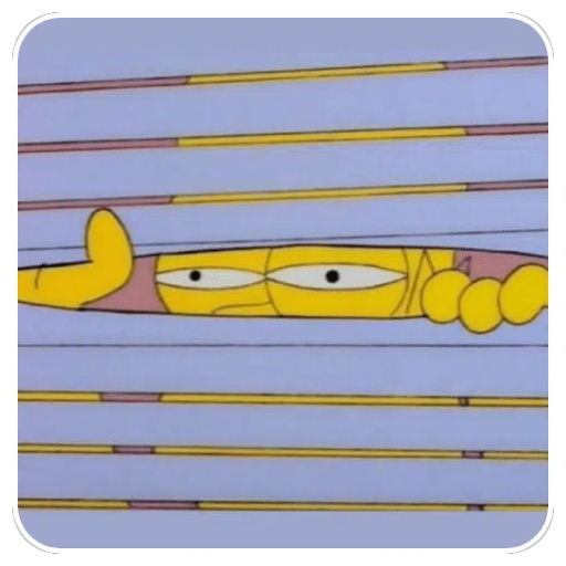 Figurinha: Homer Simpson espiando