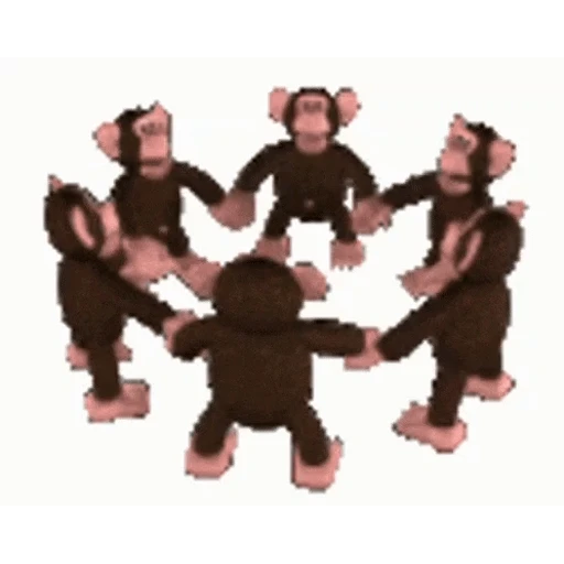 Sticker: Monos tomados de la mano