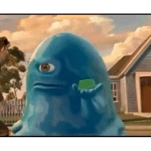 Figurinha: Monstro Azul oferece Gelatina