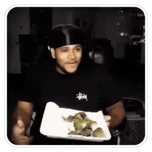 Sticker: Streamer with Broccoli