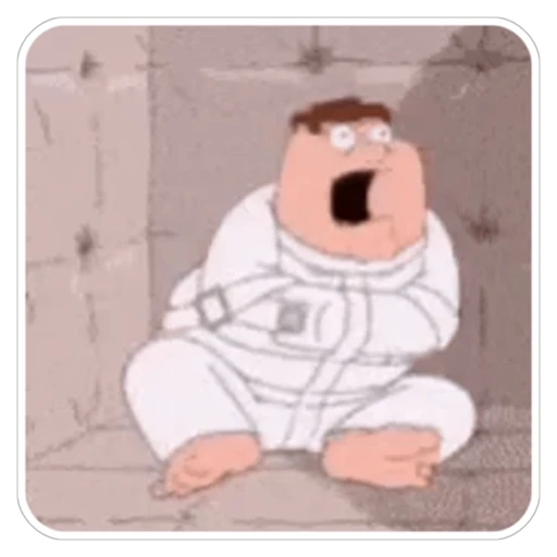 Figurinha: Peter Griffin em camisa de força