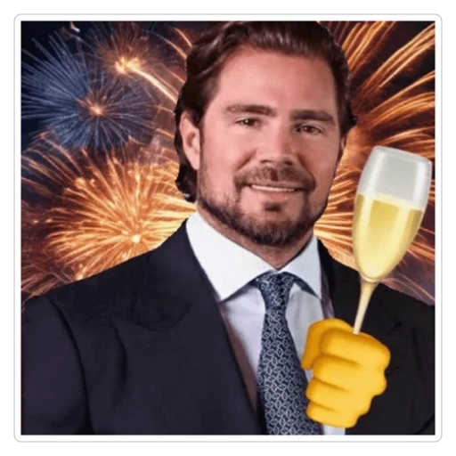 Sticker: New Year's Toast