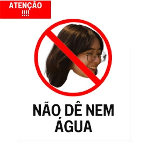 Figurinha: Não dê nem água