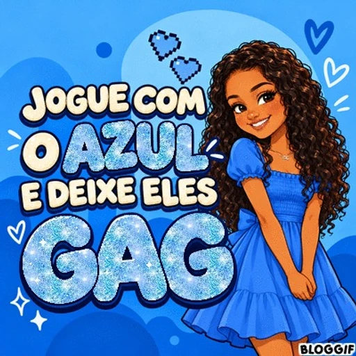 Sticker: Juega con la de Azul