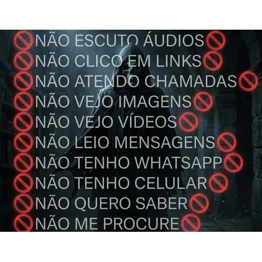 Figurinha: Não me procure