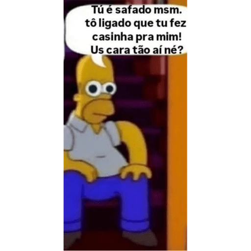 Figurinha: Homer Simpson desconfiado