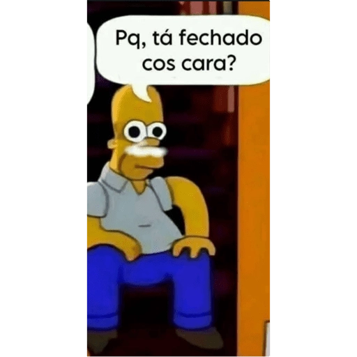 Figurinha: Homer Simpson perguntando