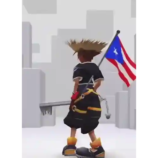 Sticker: Sora with Puerto Rico flag
