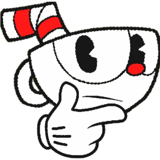 Figurinha: Cuphead Pensativo