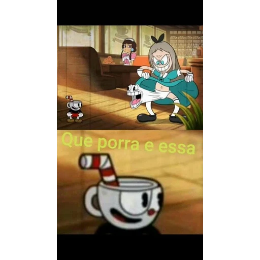 Figurinha: Cuphead indignado