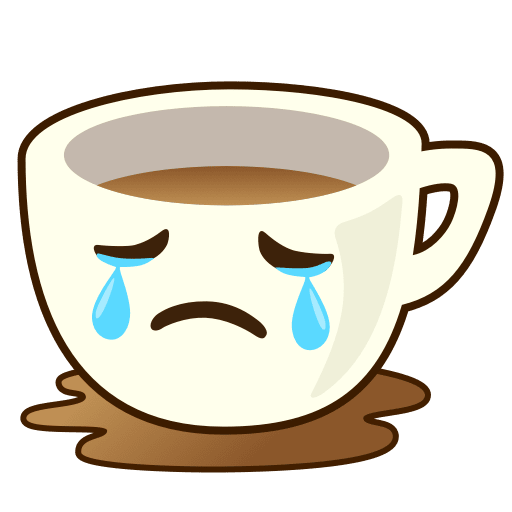 Sticker: Sad Coffee Cup